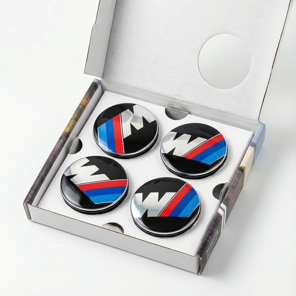 BVYD9 AAA 4pc 56/68mm 50th Anniversary Floating Wheel Center Caps For BMW G11 G12 G30 G31 G32 G08 G05 F46 F49 F39 F90 Auto Accessories