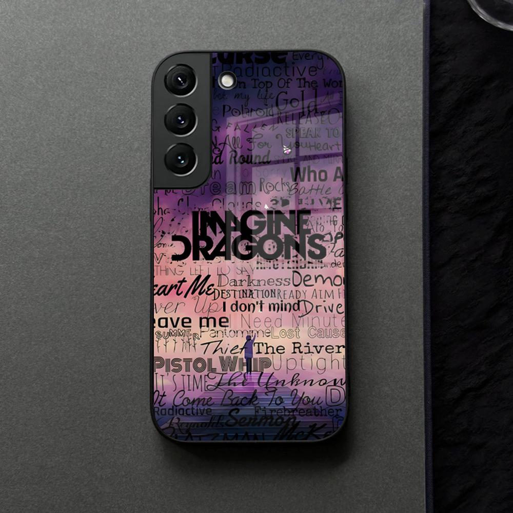 Чехол для телефона Imagine Dragons Eyes Closed Стеклянный Для Samsung Galaxy S21 S25 S22 S20 S24 S23 Ultra Fe Plus A16 A34 A54 A24 Coque