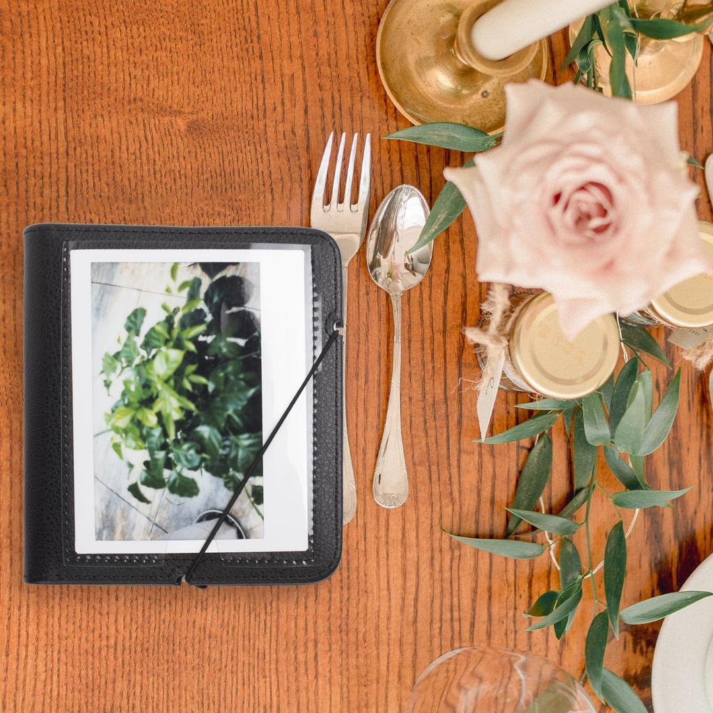 Rieibi FUJIFILM Instax Cute Instax Compatible with Polaroid Instax Instax Album Inch Holds 28 Can Also Store Business Cards and Cash PU Album for