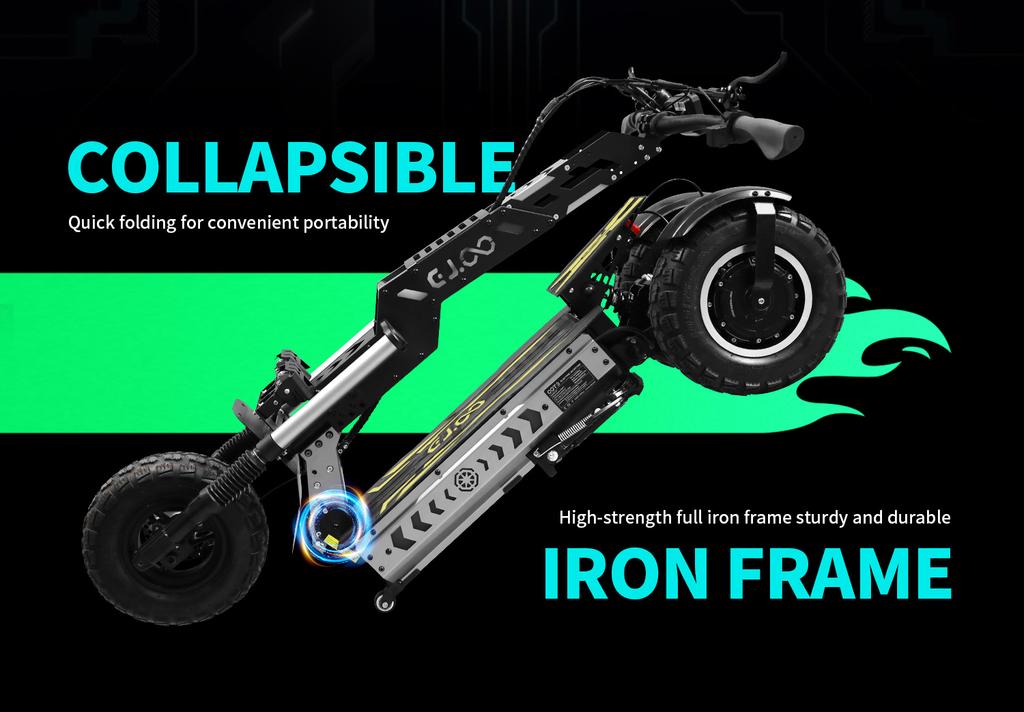 OOTD T30 Электросамокат 3200 Вт Двухмоторный 60 В 31,2 Ач Гидравлический тормоз Электрический самокат 13" Внедорожная шина Гидравлическая подвеска Электросамокаты