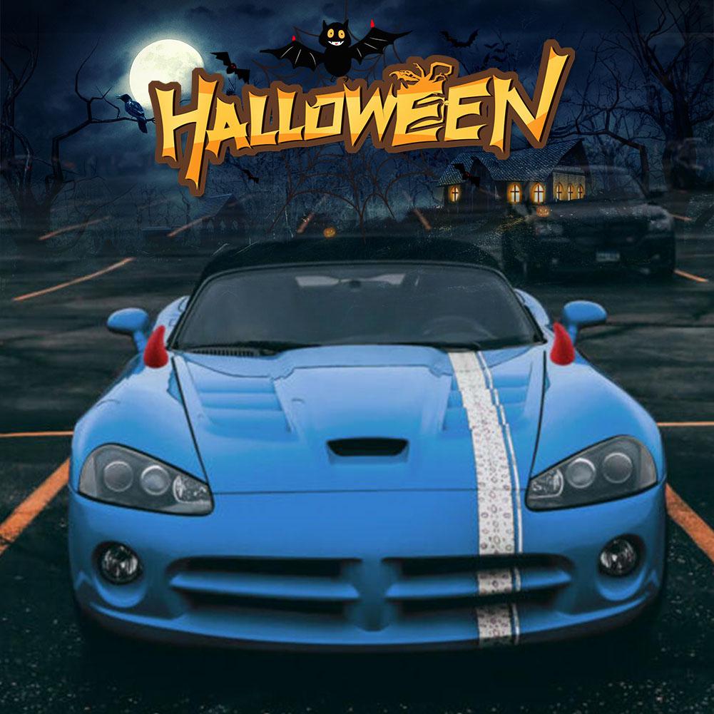 Car Roof Decoration 3D Stereo Car Sticker Cute Personality Horns Sticker Cute Anti-col V2N8