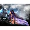 5D Full Round Drill Diamond Painting Accessories Diamond Embroidery Wolf Woman