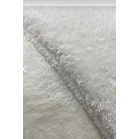 Домашний текстиль-сюрприз, круглый плюшевый ковер белого цвета, который можно стирать