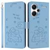 For Xiaomi Redmi Note 13 Pro+ 5G Case with Strap Cats Imprint Leather Wallet Phone Cover