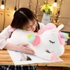 Kawaii Лежащий Единорог Подушка Прекрасные Куклы Мягкие Мягкие Плюшевые Игрушки Хороший Подарок На День Рождения Валентина