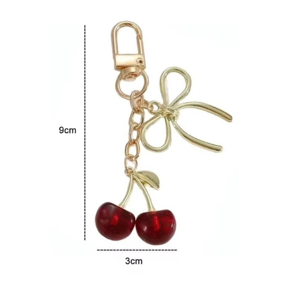 Red Cherry Cherry Keychain Resin Cherry Bah Charm Bag Decoration Cherry Bag Pendant For Women