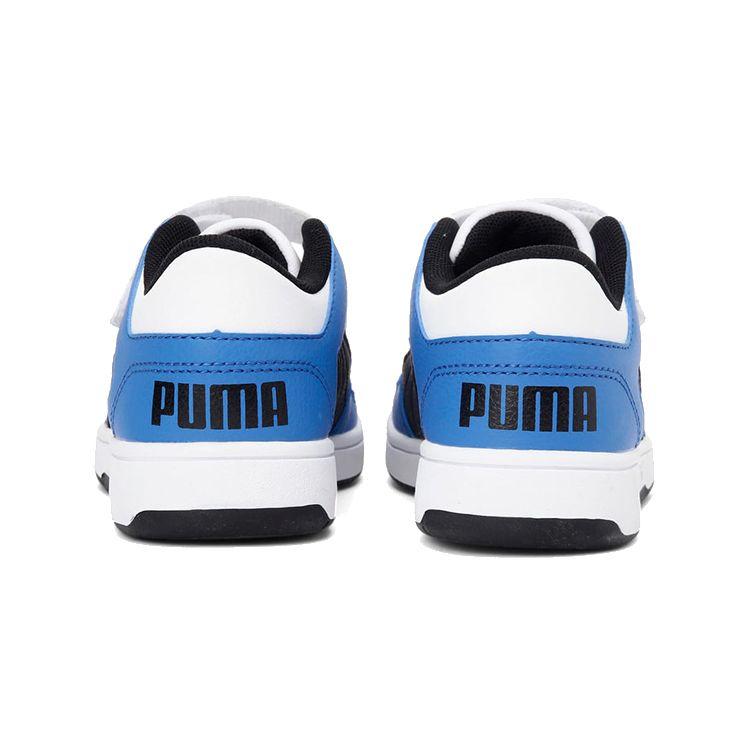 Puma Rebound Layup Lo Удобные Низкие Детские Баскетбольные Кроссовки Детские кроссовки Белые Синие Черные 370492-06