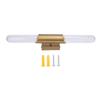 Wall Light Fixture Gold Brushed Metal Glass Lampshade Elegant Modern Wall Sconce with E26 Socket
