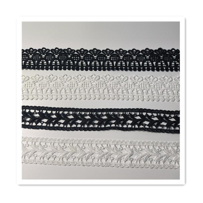 Аксессуар для головного убора из кружева молочного шелка с волнистым узором