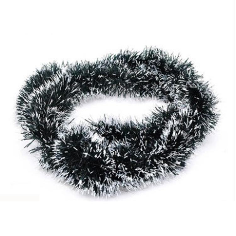 Украшения для елки из шерсти: Разноцветные полоски длиной 2 м и шириной 9 см с гирляндами-цветами