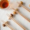 2Pcs Wooden Mushroom Shape Chopstick Holder Kitchen Dining Table Decoration Chopstick Rest Spoon Fork Knife Holder