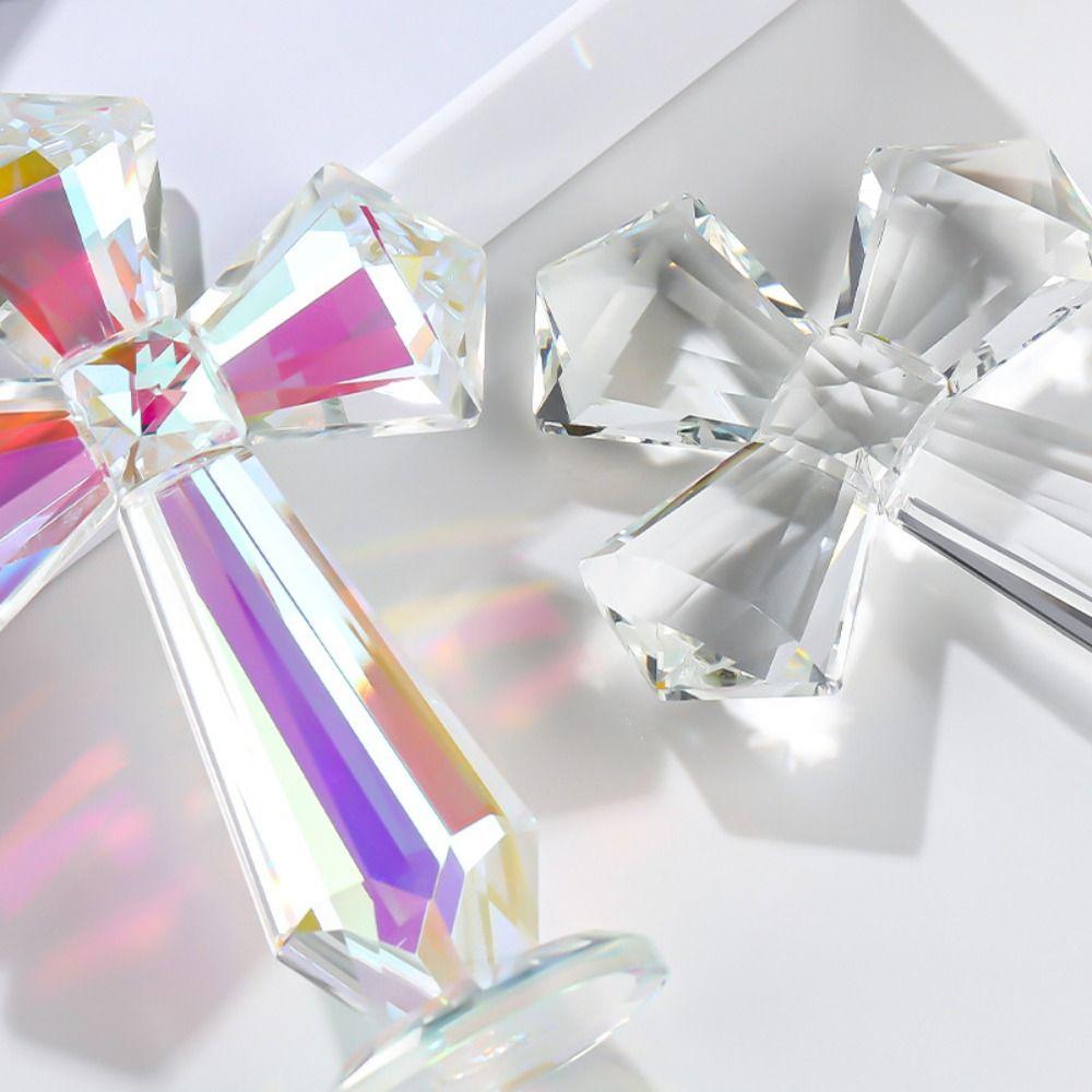 Handmade Crystal Cross Ornament AB Color Crosses Figurine Christian Cross Crafts Birthday Gift