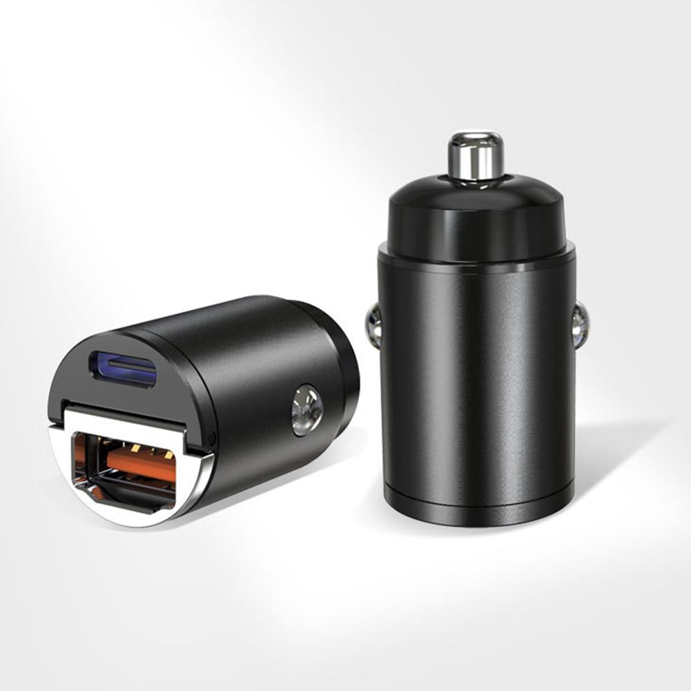 Сверхбыстрая зарядка, язычок для вытягивания, двойной USB автомобильный прикуриватель, адаптер Type - C+PD, 30WPD зарядное устройство+QC/PD+PD автомобильное зарядное устройство QC 3.0