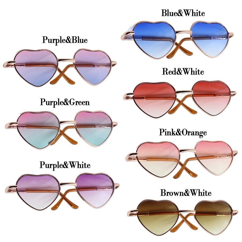 Mini Plush Doll Accessories Glasses Clothes Cute Heart Frame Plush Doll Eyeglasses For 20cm Dolls