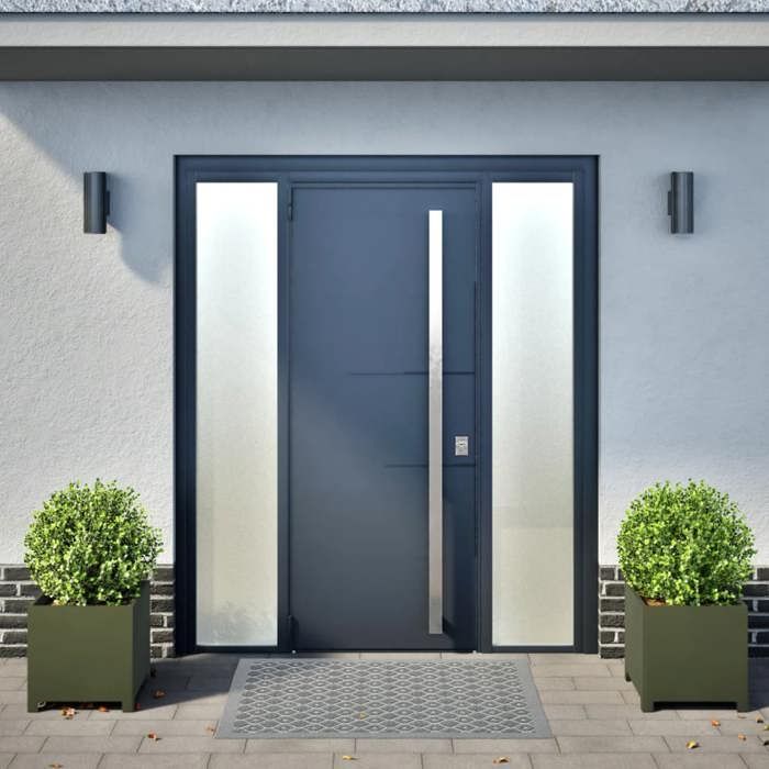 VidaXL Jardinières 2 pcs vert olive 40x40x40 cm acier, planteur, jardinière de patio, bac à fleurs, jardinière d'extérieur, 851206