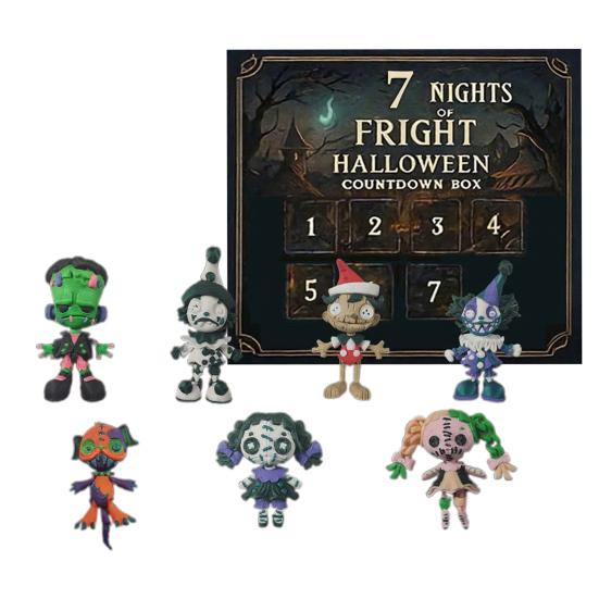31 Nights of Fright Halloween Countdown Calendar 31/15/7 Days Advent Calendar with Collectible Horror Figures Scary Dolls for Home Decor