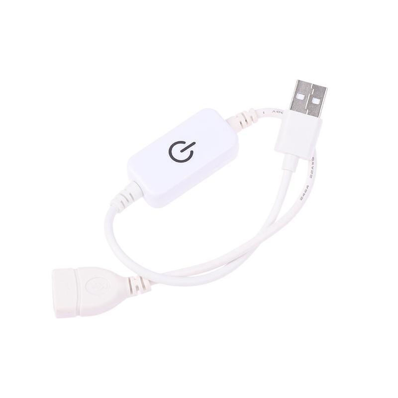 DC 5V Usb Led Inline Touch Dimming Switch 30Cm Кнопка Вкл. Выкл. Удлинительный кабель Шнур Димер Для Одноцветной Светодиодной Ленты