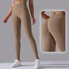 Трансграничные уличные леггинсы для йоги с облегающим кроем и эффектом «обнажённой кожи» - однотонный дизайн с эффектом лифтинга бёдер