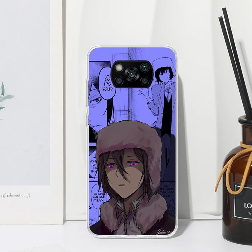 Чехол для телефона Bungo Stray Dogs Manga для Xiaomi Poco X7 X6 X5 M7 M8 Pro F7 Ultra Redmi 15C 15 13C 13 12C 12 10 10C 10A Художественные Fundas P