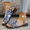 Women Sandals New Summer Shoes for Women Street Fashion Skull Print Women Sandals Lightweight Comfortable Slip-on Casual Sandals
