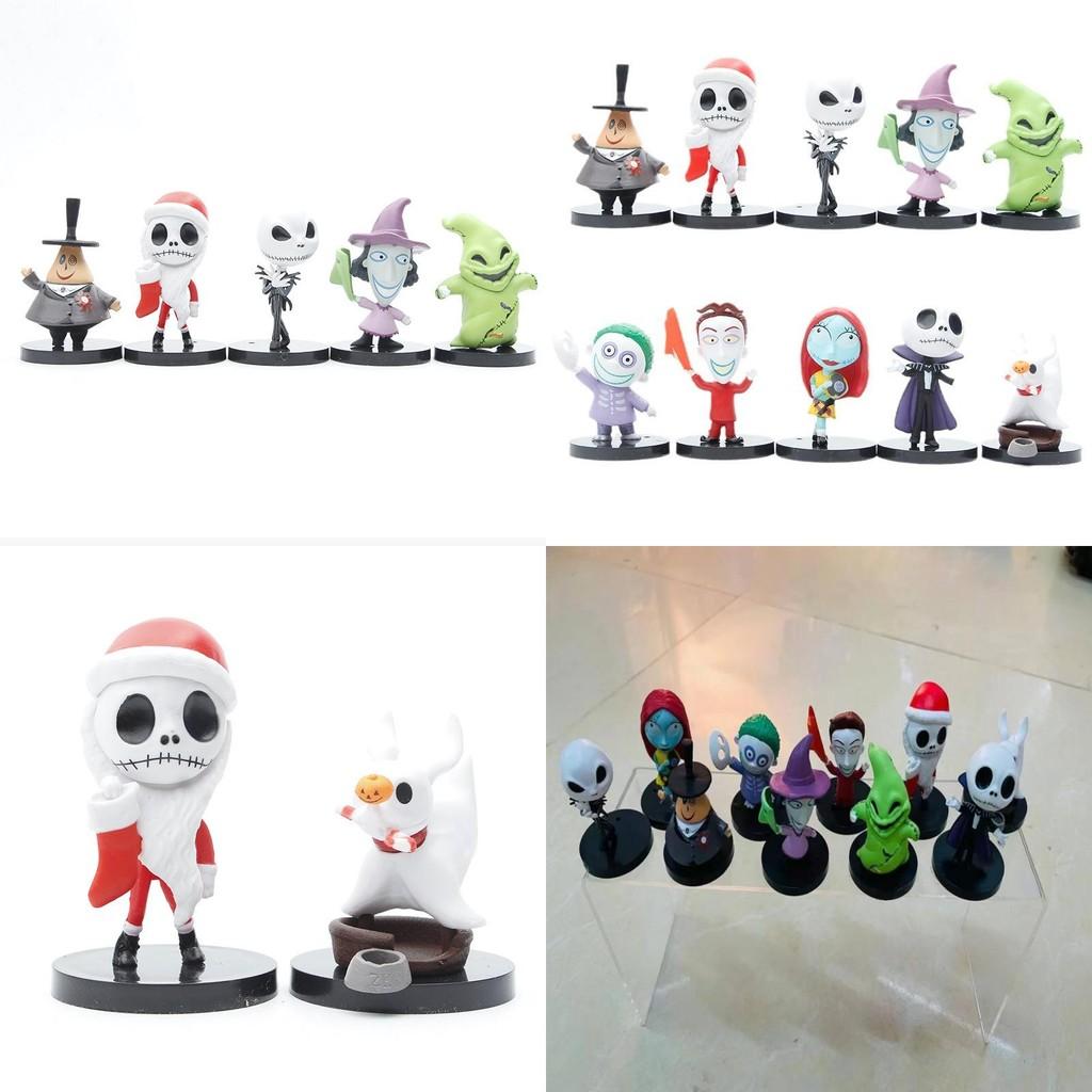 The Nightmare Before Christmas Skull Jack Figure Collectible Toy Pvc Material 10 Assorted Colors Set