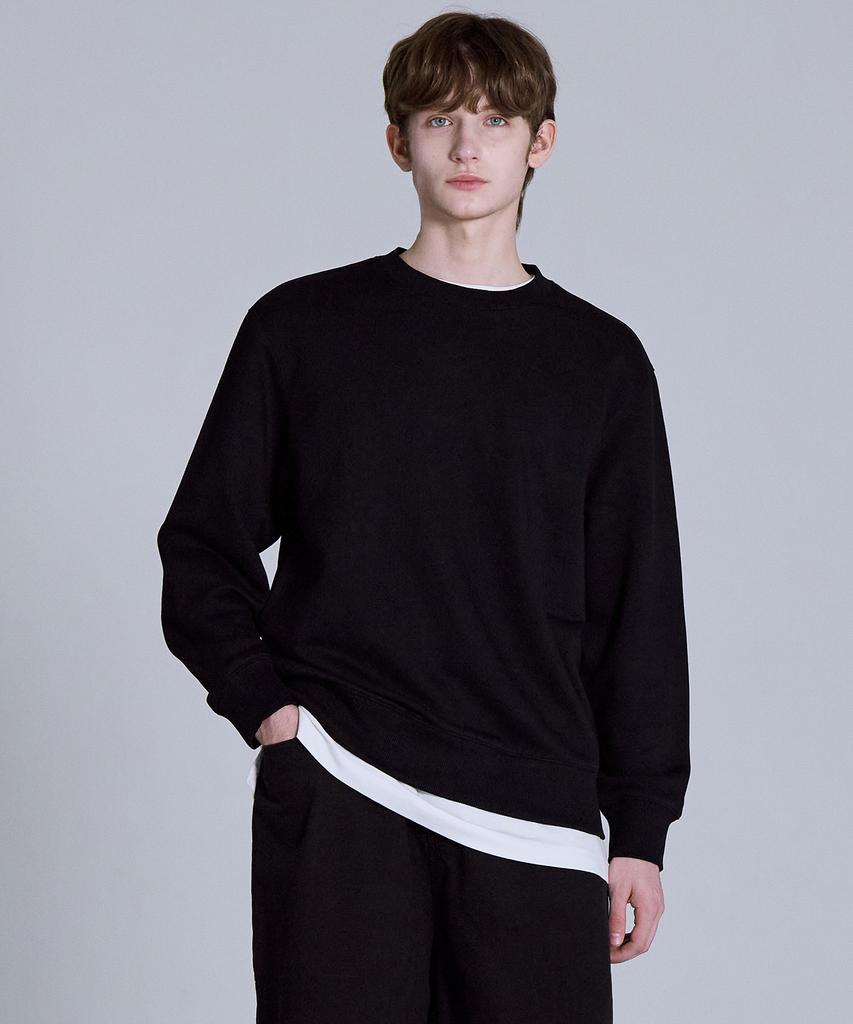 BASIC HOUSE Cp Sweatshirt Black Lyts0104 (Type B)