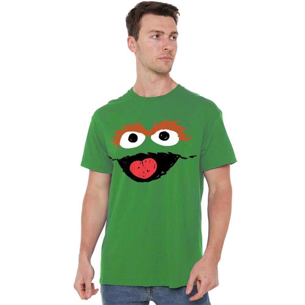 Sesame Street Unisex Adult Oscar The Grouch Sketch T-Shirt