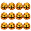 12Pcs Fall Mini Pumpkin Balls Hanging Thanksgiving Pumpkin Ornament Halloween Christmas Tree Decoration Farmhouse Home Party Decor