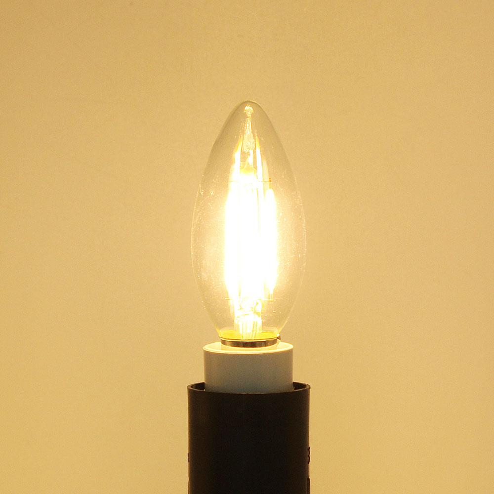 1pcs E14 LED Filament Lamp C35L Type Glass Candle Bulb 220V 2W 4W 6W Replace 20W 40W Halogen Light Chandeliers