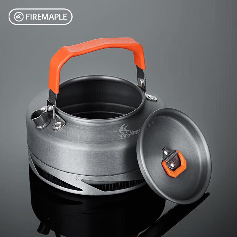 FIRE-MAPLE XT1 Heat Collection Pot 0.8L, Windproof Quick Heating Outdoor Camping Kettle, Aluminum Tea Pot, Coffee Pot, Fire-Round Brewing Tea