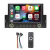 1Din Car Radio Android Auto/CarPlay Mirror Link 6.2" Touch Screen Bluetooth FM USB Colorful Lights Wince System