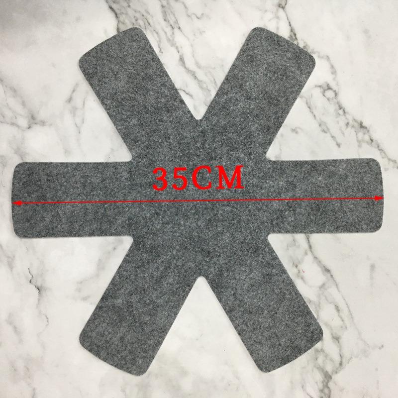 3/12 шт., фетровая накладка, защита для кастрюли, домашняя защита от царапин, антипригарное покрытие, кухонная посуда, изолированный фетровый коврик для сковороды