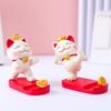 Chinese Style Cute Lucky Cat Resin Desktop Mobile Phone Brackets Lucky Ornaments