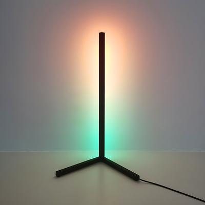 Роскошный современный антикварный металлический штатив с дистанционным управлением, RGB с регулируемой яркостью, изменяемый светодиодный угловой пол