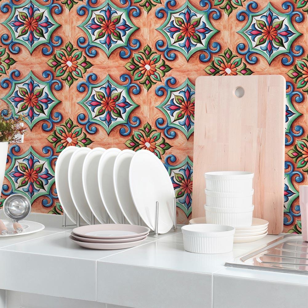 6 шт. Самоклеящиеся наклейки на пол из ПВХ для плитки, ванной комнаты, кухни, комнаты, стены, лестницы