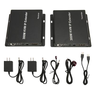300 м KVM IP удлинитель 1080P HD мультимедийный интерфейс Ethernet удлинитель с функцией ИК для ПК DVD