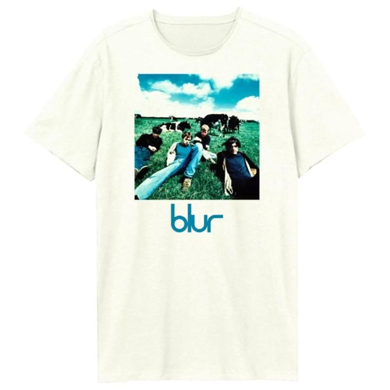 BLUR Bands Британский Рок Панк Музыка Хлопок Свободный Повседневная Готовая к Носке Американский Кэжуал Футболка с Принтом с Коротким Рукавом