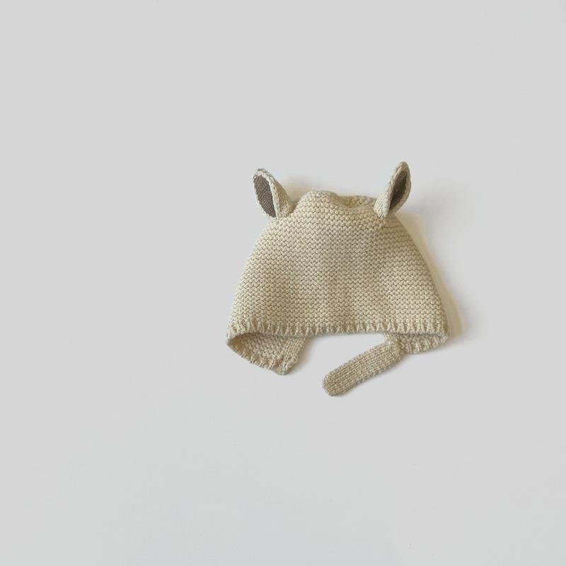 0-2 Years Baby Hat Autumn Winter Ear Rabbit Knitted Kids Hat Baby Girls Baby Boys Cute Wool Hat Baby Accessories Newborn