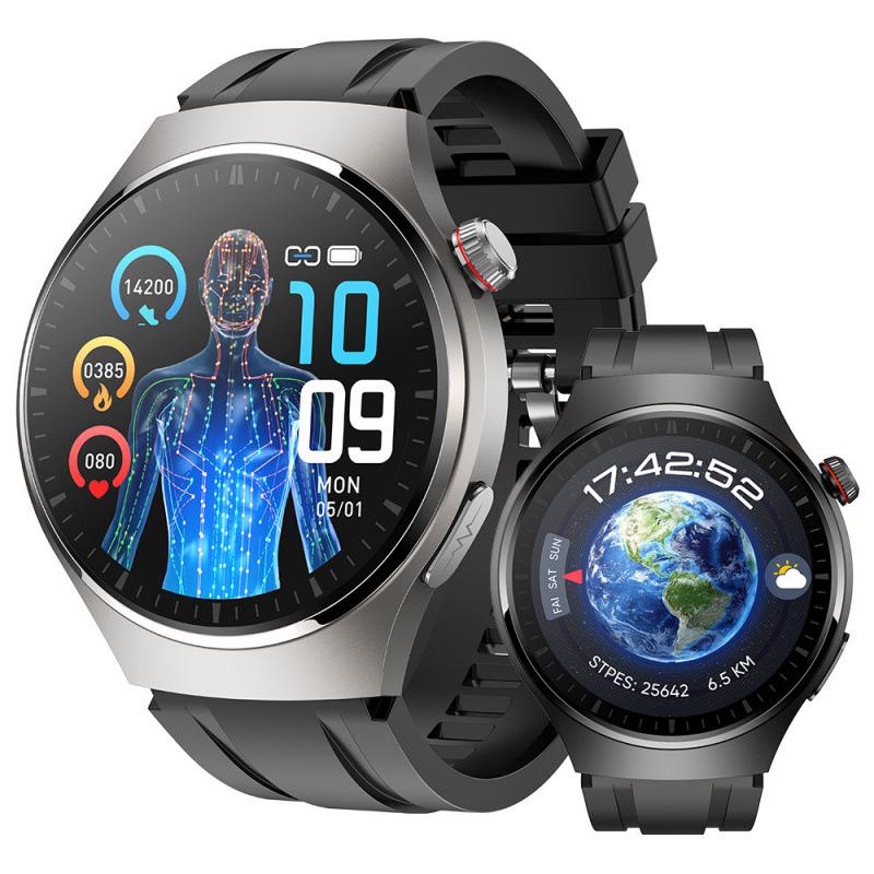 Умные часы с 1,43-дюймовым AMOLED-дисплеем, ЭКГ + ФПГ, Bluetooth-звонками, спортивным режимом и шагомером.