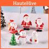 Очаровательные мини-елочные игрушки с полимерными фигурками Санты и снеговика, микро-пейзажи