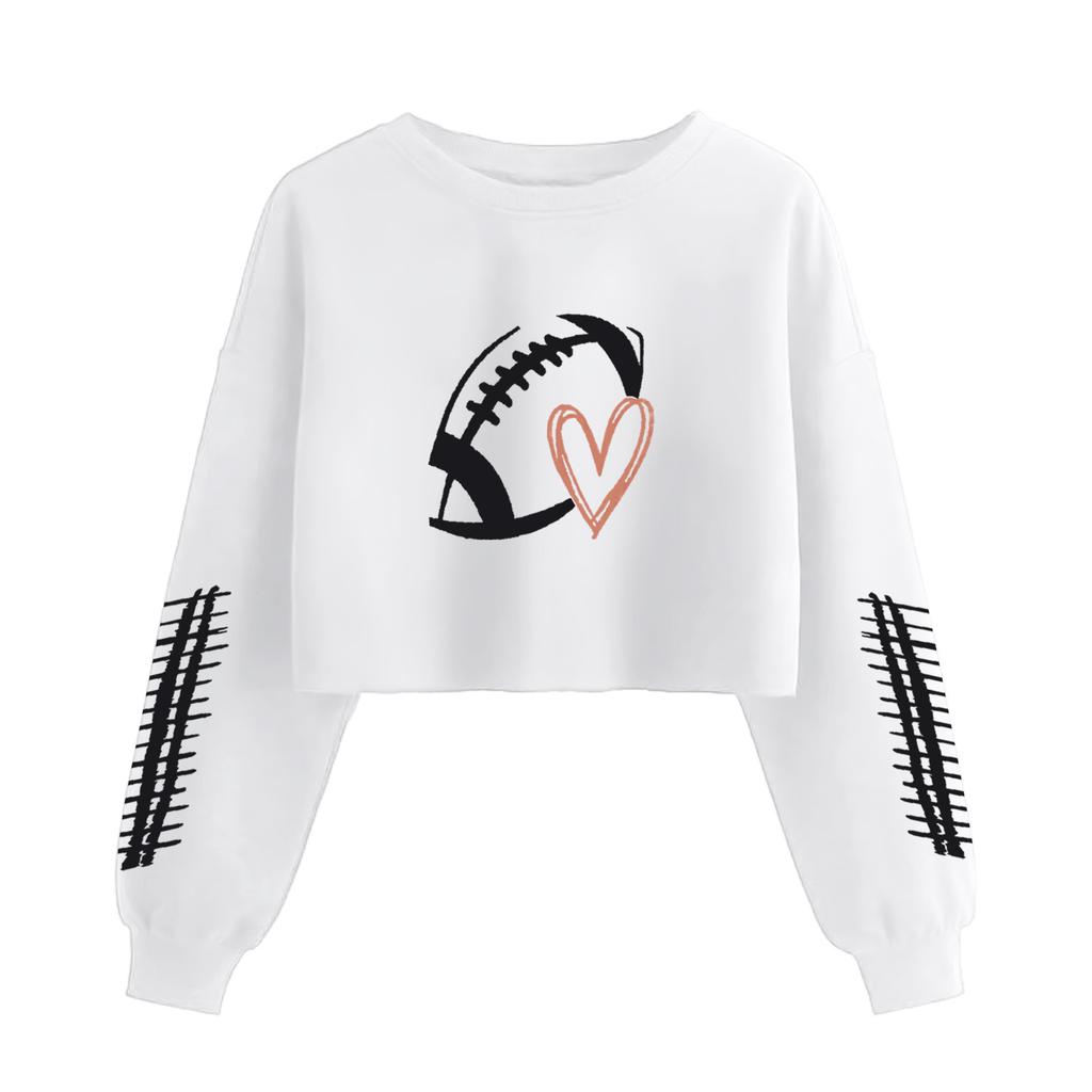 Женский модный пуловер с длинным рукавом и принтом в стиле ретро, открывающий живот