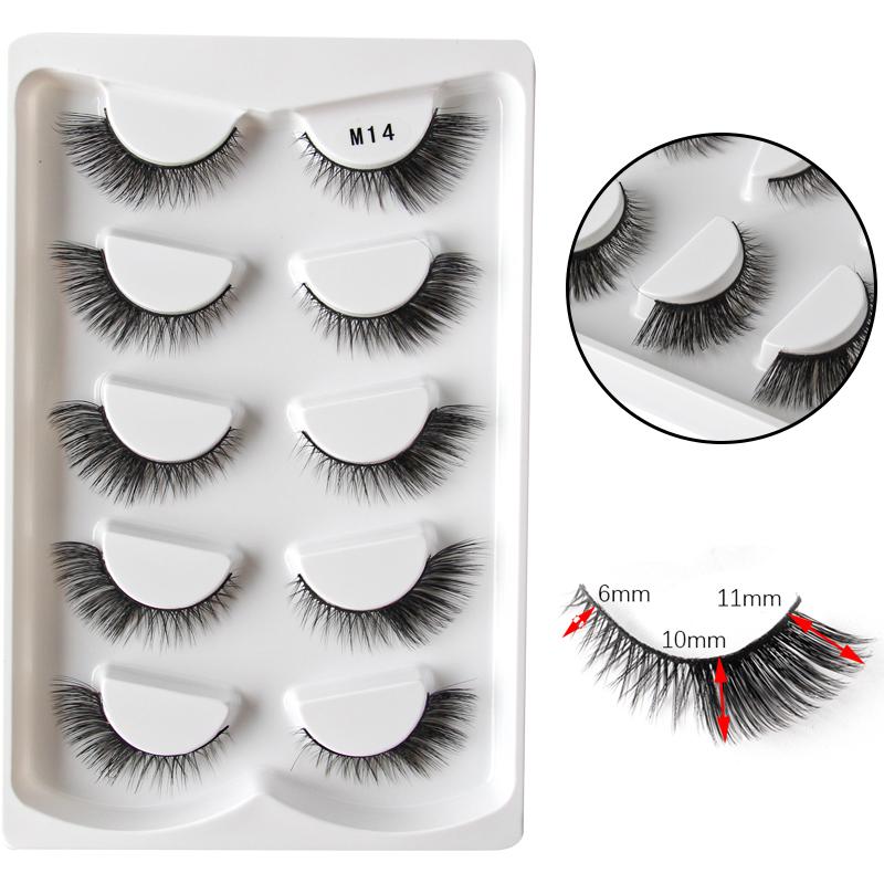 3D кошачьи ресницы 3/5 пар из искусственной норки, лисьи ресницы, крылатые пушистые накладные ресницы Maquiagem, натуральные длинные искусственные ресницы для макияжа
