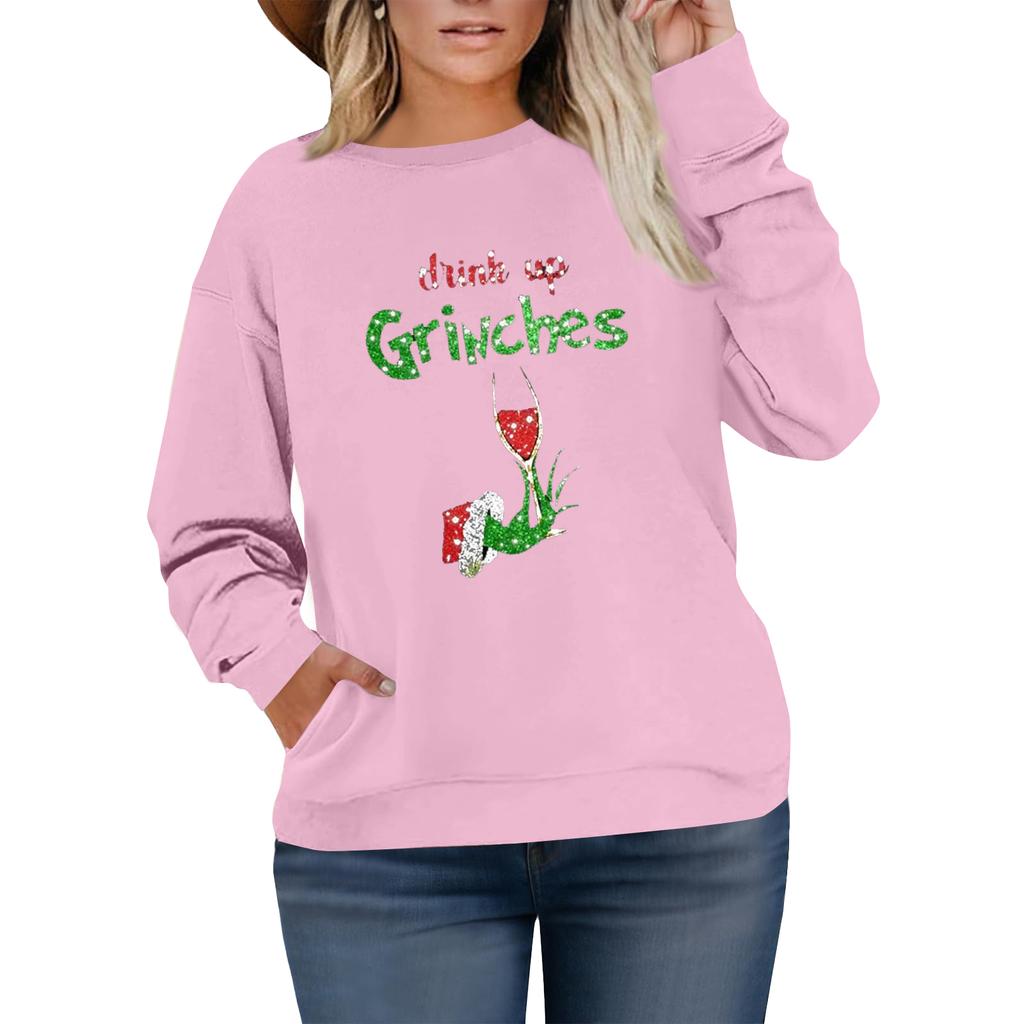 Women's Fashionable Casual Plus-Size Long Sleeve Pullover Printed Sweatshirt
