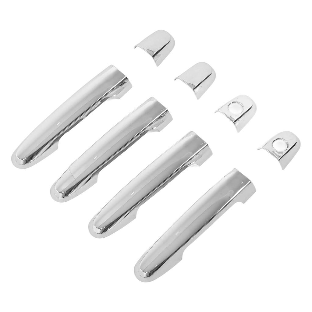 8 Pieces Chrome Exterior Door Handle Cover Trim Sticker Replacement for Hilux Vigo 2005?2014