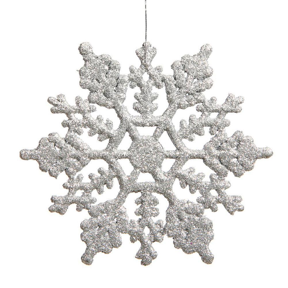 36pcs 4 Inch/10cm Snowflake Shaped Ornaments Christmas Tree Decoration