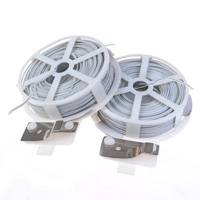 1Pc (50m) Белая многофункциональная прочная садовая проволока для подвязки растений с покрытием
