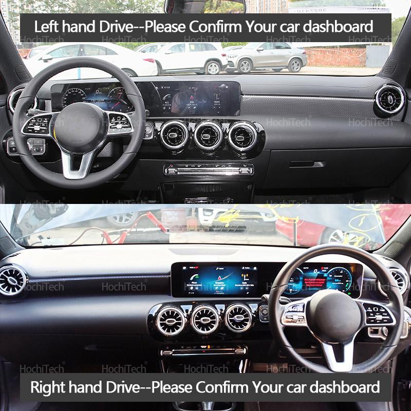 Suede Leather Dashmat Dashboard Cover Black trument Panel Sunscreen Pad for Mercedes-Benz A Class W177 V177 180 2018-2025