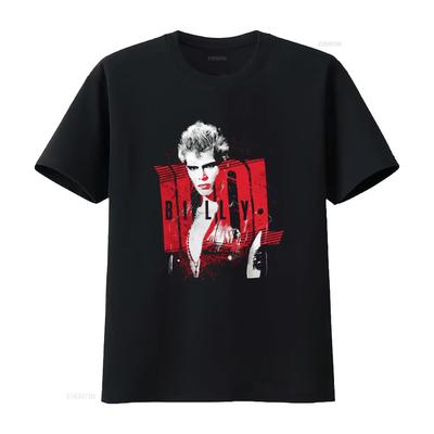 Billy Idol Singer Music Live Tour Cotton T Shirt Size S 234xl Vintage Designer Clothes Streetwear Versatile Stretched