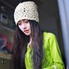 Модная ручная работа вязаная кепка-сумка женская весна и осень Ju Jingyi Same Hollow Wool кепка ретро литературный ворс кепка