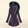 Solid Color Long Sleeve Zippered Slim Fit Women's Winter Hooded Jacket